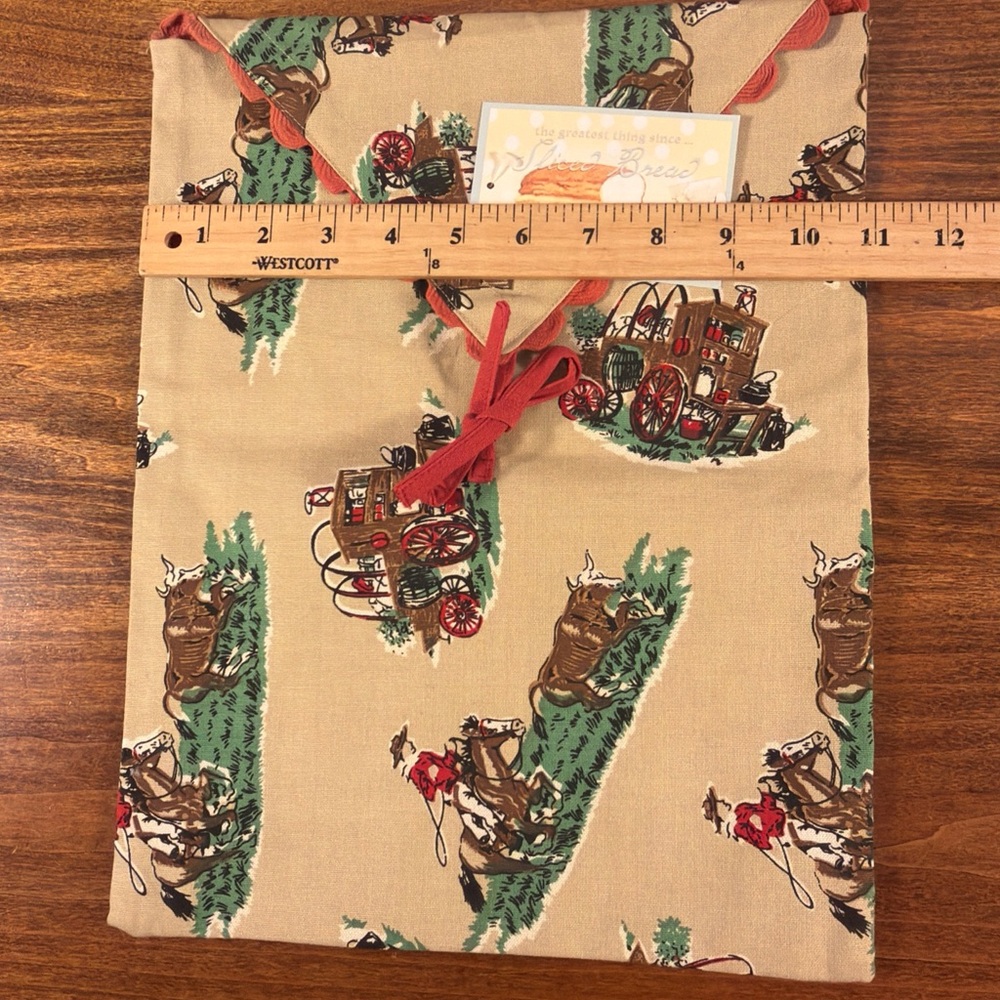 Moda Beige Stagecoach Patterned Bread Bag - Picture 3 of 6